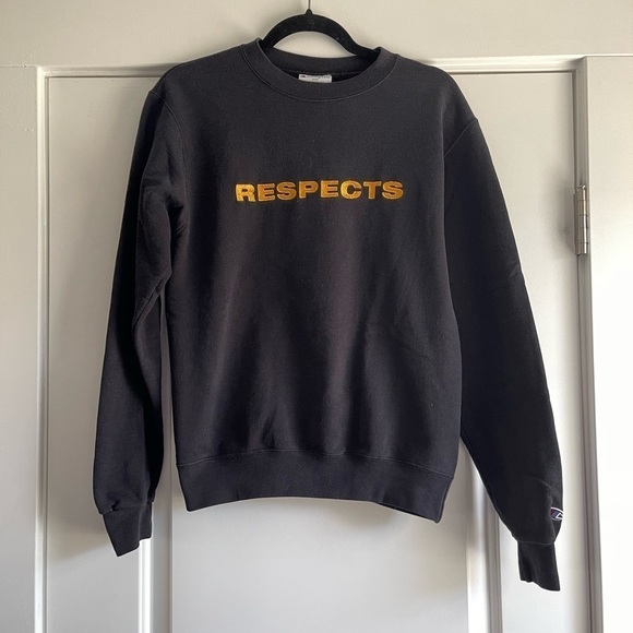 VTG Champion “Respects” Sweatshirt - S - Picture 1 of 6